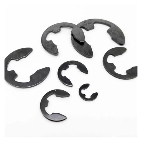 VNJUGF 10/50/100 M1.2-M24 GB896 DIN6799 Sicherungsring for Wellenlager aus schwarzem Manganstahl, Sprengring, Sicherungsring vom Typ E wanglan(100pcs M2.5) von AYRTEGI