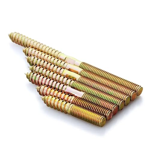 VNJUGF 10 Stück M8 M10 Stockschraube aus Kohlenstoffstahl, 60 mm - 120 mm Länge, Doppelkopfschraube, Möbelverbinder, Reparatur, Ersatzteil wanglan(M8x100) von AYRTEGI