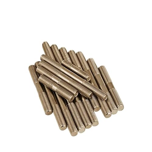 VNJUGF 10 Teile/los Titan Doppel Ende Stehbolzen M6 Und M8 * 60/80/100/120-200MM Doublethread Gewinde Passschraube Ti Doppel GR2 wanglan(M6x80) von AYRTEGI