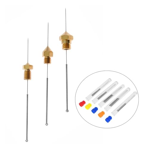 VNJUGF 10 stücke 3D Drucker Werkzeuge Edelstahl Düse Reinigung Nadeln V6 Düse MK8 Düse Bohrer Nadel 3D Drucker 3 V2 wanglan(0.2-0.8mm 70Pcs) von AYRTEGI