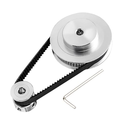 VNJUGF 2GT-Riemenscheibe Gt2-Synchronriemensatz 60 Zähne 20 Zähne 1:3-Untersetzungsverhältnis Mechanische Übertragungsbaugruppe Bandbreite 6 mm wanglan(400mm Belt,60T8B 20T5B) von AYRTEGI
