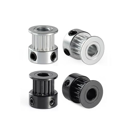 VNJUGF 2GT Synchronrad 16/20 Zähne Umlenkrolle Bohrung 5/8 mm mit Lager GT2 Zahnriemenbreite 6 3D-Druckerteile wanglan(20T W6 B5 Black,1pcs) von AYRTEGI