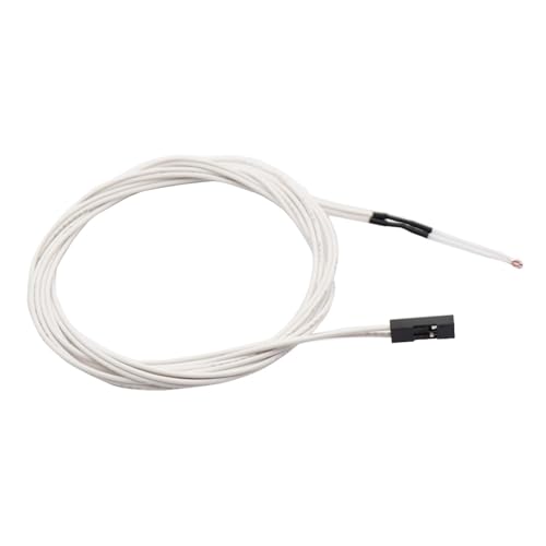 VNJUGF 3D Drucker Teile Thermistor Temperatur Sensor 3950 1% Line100 & 150cm 100K XH 2,54 Terminal 2P Stecker Terminal wanglan(With Dupont Terminal,2PCS) von AYRTEGI