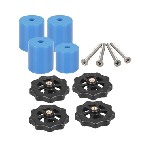 VNJUGF 3D-Druckerteile Beheiztes Bett Federnivellierungssatz Einstellmutter + Federn + Schraube Heatbed CR-10 3 MK3 Hotbed wanglan(Blue Silicone Kit) von AYRTEGI