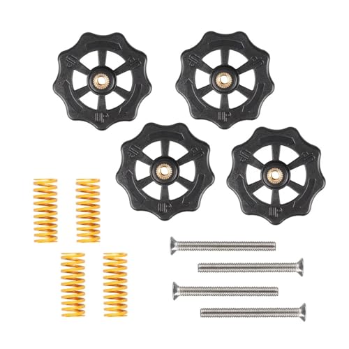 VNJUGF 3D-Druckerteile Beheiztes Bett Federnivellierungssatz Einstellmutter + Federn + Schraube Heatbed CR-10 3 MK3 Hotbed wanglan(M4 Leveling Kit) von AYRTEGI