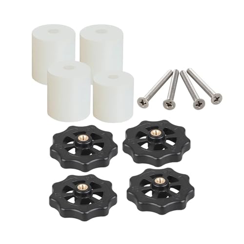VNJUGF 3D-Druckerteile Beheiztes Bett Federnivellierungssatz Einstellmutter + Federn + Schraube Heatbed CR-10 3 MK3 Hotbed wanglan(White Silicone Kit) von AYRTEGI