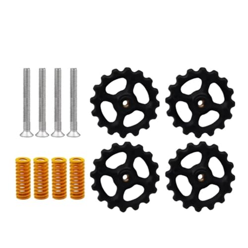 VNJUGF 4 teile/los 3D Drucker Teile Beheizte Bett Frühling Nivellierung Kit + M3 * 35 Schraube & Mutter I3 Mk2/mk3 Brutstätte DIY Nivellierung Module wanglan(Brown kit 16MM) von AYRTEGI