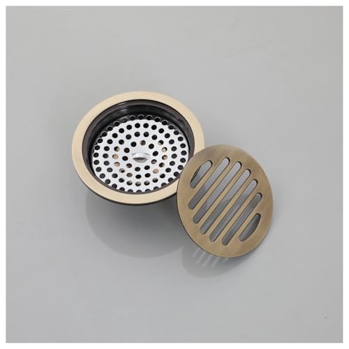 VNJUGF Antike Messing Badezimmer Bodenablauf Runde Abfall Bodenablauf Dusche Platz Druck Gewinde Design Abdeckung Bodenablauf Uns wanglan von AYRTEGI
