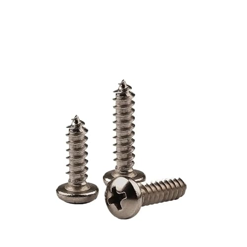 VNJUGF GR2 Reintitan M1M3M4M5M6 Flachkopf-Mikroschrauben Kreuzschlitz-Flachkopf-Gewindebohrer for Holz und elektronische Schrauben wanglan(50PCS,10MM_M5) von AYRTEGI