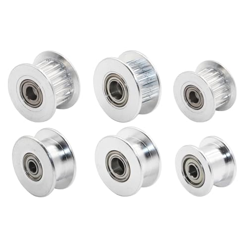 VNJUGF GT2 Riemenscheibe 16/20 mit Zähnen Zähne ODER ohne Steuerzahnrad Bohrung 3/5 mm 2GT Riemenbreite 6 wanglan(20T-5B without teeth) von AYRTEGI