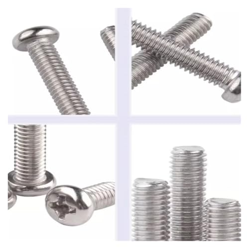 VNJUGF M2 M2.5 304 Edelstahl Kreuz Rund Phillips Flachkopfschraube Bolzen wanglan(M2.5x5-100PCS) von AYRTEGI