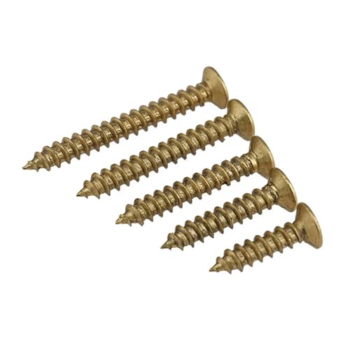 VNJUGF M3 M3.5 M4 M5 Kupfer-Blechschrauben Messing-Senkkopf-Kreuzschlitzschrauben Messing-Goldschrauben wanglan(M4x12mm-10pcs) von AYRTEGI