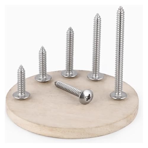 VNJUGF M3 M3.5M4 M4.2 Phillips Selbstschneidende Schrauben Großer Flachkopf Selbstangriffsschraube Kreuzschlitzgewinde Nagel Edelstahl Korrosionsbeständig wanglan(M4x25-50PCS) von AYRTEGI