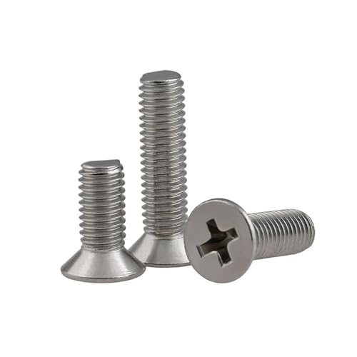 VNJUGF Senkkopfschraube A2 Edelstahl Kreuzschlitz Flachschrauben M2.5 M3 wanglan(10pcs,M2.5x7) von AYRTEGI
