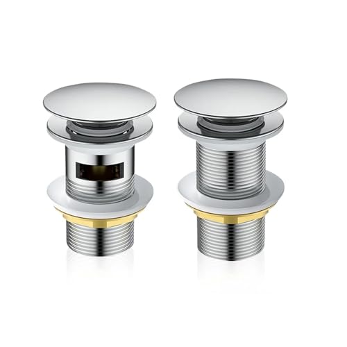 VNJUGF Waschbecken Kupferfeder Startvorrichtung Badezimmer Waschbecken Becken Drücken Pilzkopf Entwässerungsvorrichtung Tischbecken Entwässerungszubehör wanglan(No overflow drainer) von AYRTEGI