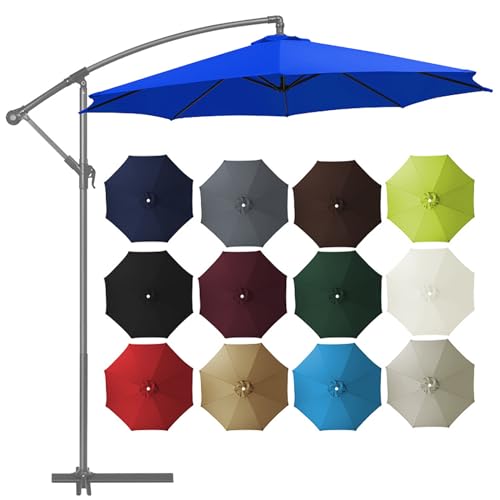 Ersatz-Regenschirmstoff, Sonnenschirm Ersatz Tuch, 2m/2.7m/3m, 6 Rippen/8 Rippen, Garten Sonnenschirm Sonnenschirm Abdeckung Für Garten Terrasse Hof Strand Pool Markt(Size:3m/6 rib,Color:Yellow) von AYSMYGS