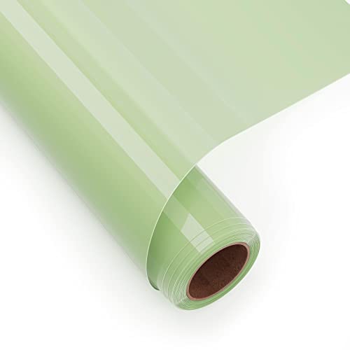 AYSOW Transparentes Sublimation HTV Vinylfolie 30.5X 182cm, Glänzend Sublimations Plotterfolie Textil with Waschbar, Langlebig, für Baumwolle T-Shirts, Tragetaschen, Kissen, Schürzen (Grün) von AYSOW