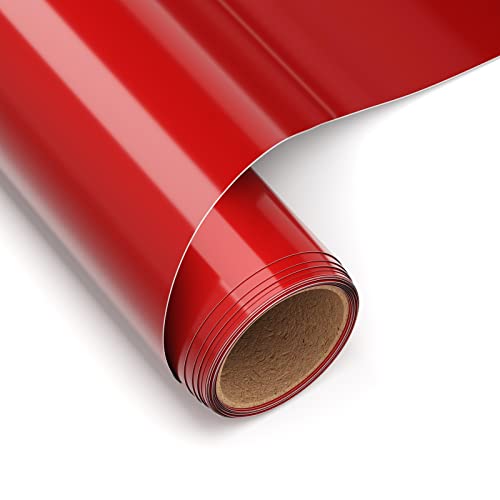 AYSOW Vinyl Plotter Film Textil, 30.5cm x 183cm Flexfolie Plotter, Textil Transfer für Cricut, Verwendet in Transferfolie Kleidung und Andere Stoffe (Rot) von AYSOW