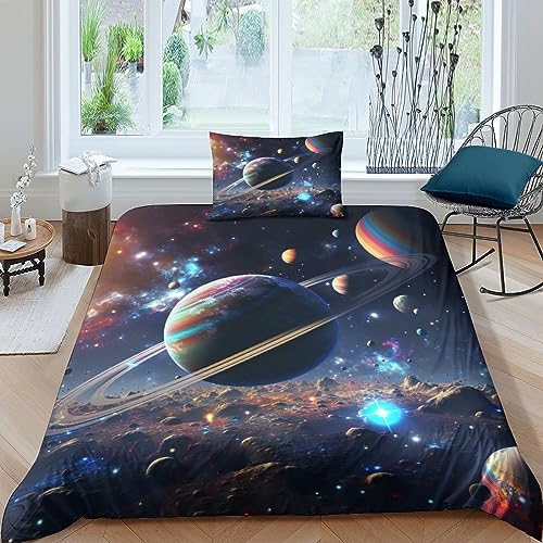 Khang_Do_galaxy_background_and_planets_in_the_universe_3D_828ac1a6-12de-4eed-a4b6-34c244aecca0 Bettwäsche Set Mikrofaser Bedding Set Reißverschluss Bed Linen Sets Farbig Bettbezug Waschbar Steppdeck von AYSUM