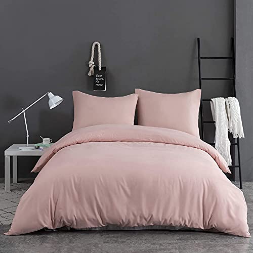 AYSW Bettwäsche gebürstet Microfaser 1 Bettbezug 220x240cm + 2 Kopfkissenbezug 80x80cm mit Reißverschluss Rosa AYSW Bettwäsche gebürstet Microfaser 1 Bettbezug 220x240cm + 2 Kopfkissenbezug 80x80cm mit Reißverschluss Rosa von AYSW
