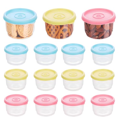 AYSYR 12 Stück Gefrierdosen PP-Material 160ml,Kleine Dosen mit Deckel Plastik Wiederverwendbar,Gefrierbehälter Dosen Versiegelt,Snack-Boxen Stapelbare,Frischhaltedosen für Mikrowellen Gefrierschrank von AYSYR