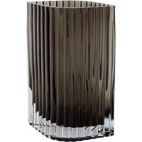 AYTM - Folium Vase, L 18 cm, H 25 cm, schwarz von AYTM