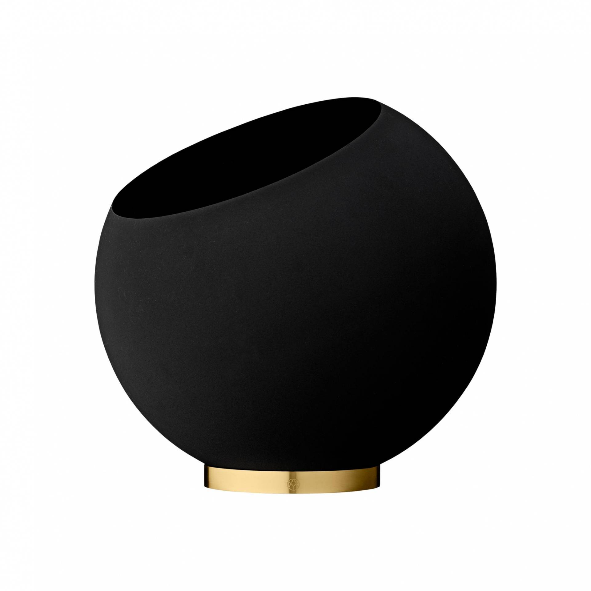 AYTM - Globe Blumentopf Ø 17cm - schwarz/H 15,4cm x Ø 17cm/für Innen- und Außenbereich geeignet von AYTM