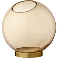 AYTM - Globe Vase medium, Ø 17 x H 17 cm, amber / gold von AYTM