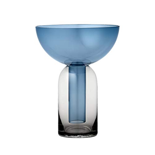 AYTM - TORUS - Vase/Blumenvase - Schwarz/Blau - Ø 15cm x H: 19,5cm von AYTM