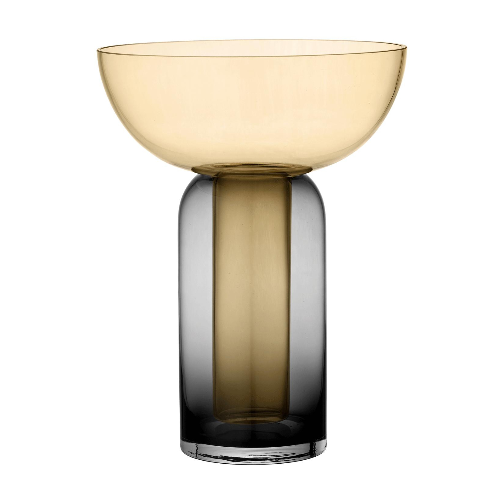 AYTM - Torus Vase H 33cm - schwarz, amber/H 33cm x Ø 25cm von AYTM