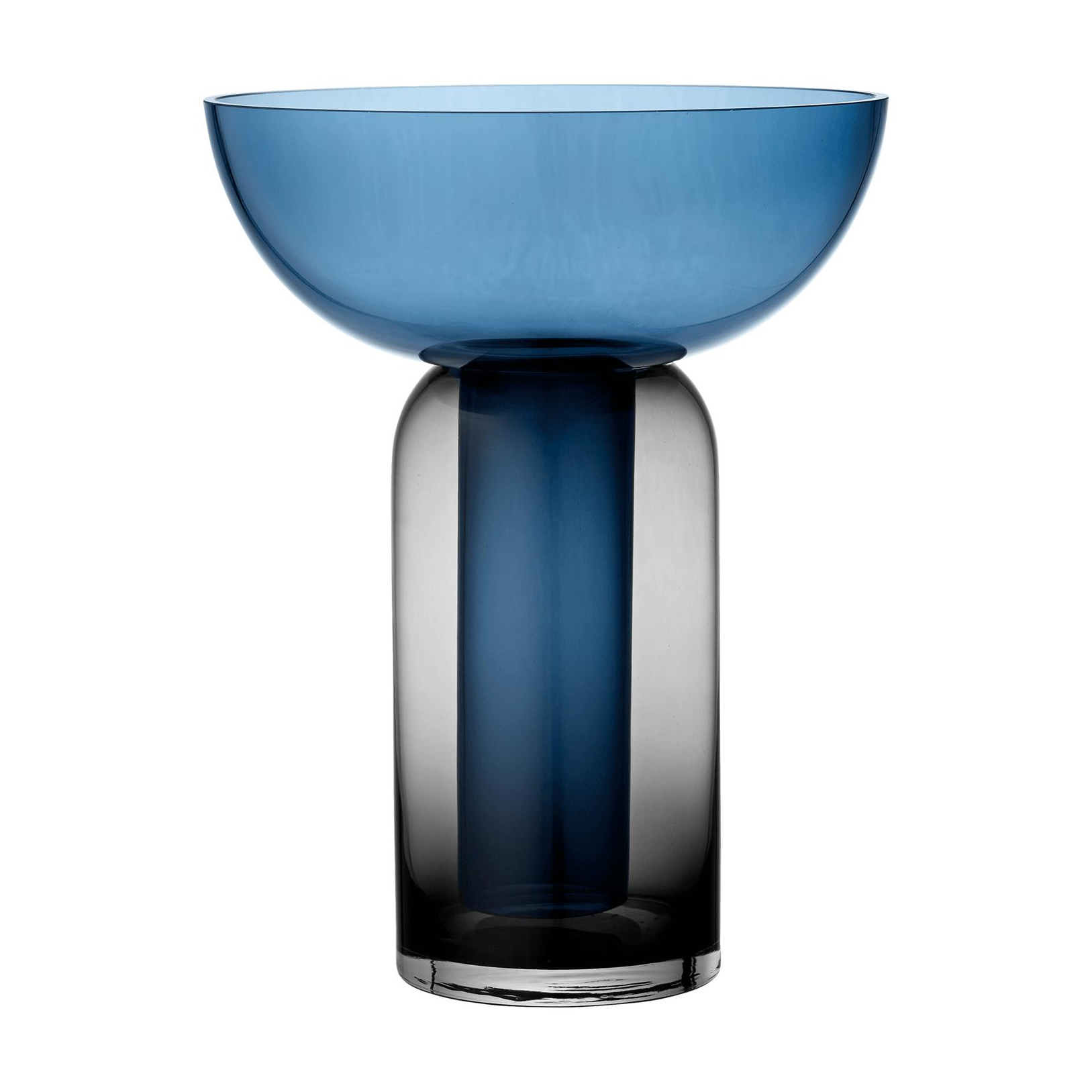 AYTM - Torus Vase H 33cm - schwarz, marineblau/H 33cm x Ø 25cm von AYTM