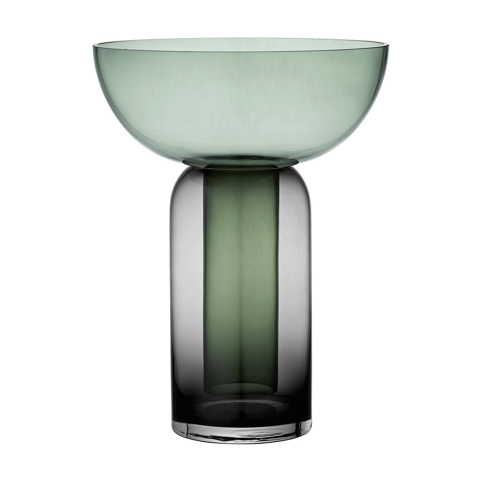 AYTM - Torus Vase H 33cm - schwarz, waldgrün/H 33cm x Ø 25cm von AYTM