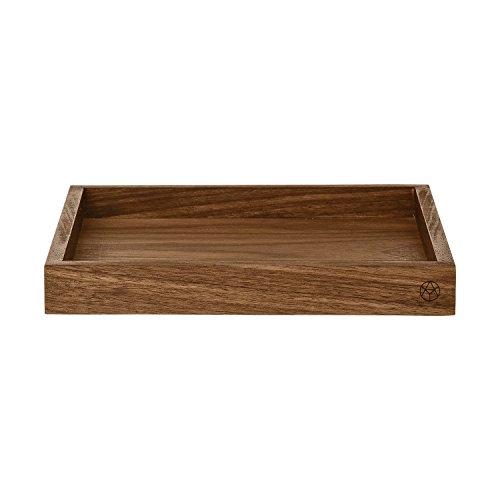 [W] Unity Holztablett, Walnut, L24,1xW24,1xH3 cm von AYTM