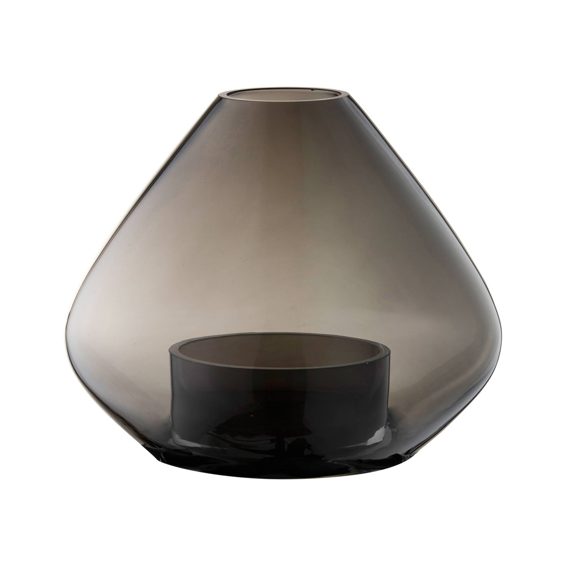 AYTM - Uno Windlicht/Vase Ø 25,9cm - schwarz/H 21cm x Ø 25,9cm von AYTM