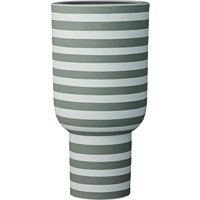 AYTM - Varia Sculptural Vase, Ø 15 x H 30 cm, dusty green / forest von AYTM
