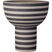 AYTM - Varia Sculptural Vase, Ø 23 x H 24 cm, beige / schwarz von AYTM