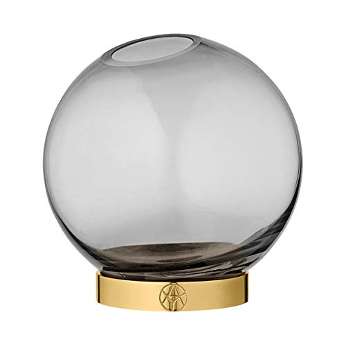 AYTM - Vase/Blumenvase - Globe - Glas/Messing - Ø10 cm - Höhe 10 cm von AYTM