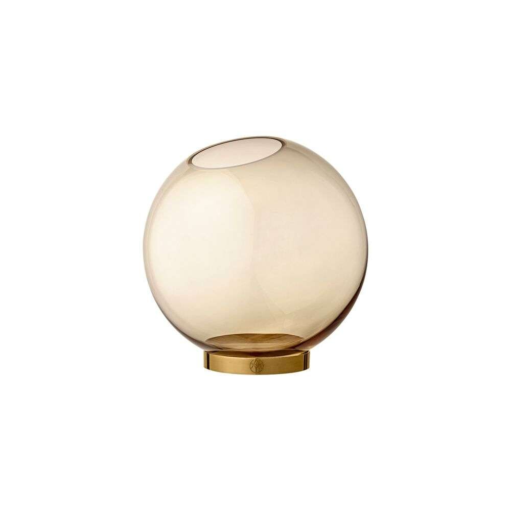 AYTM - Globe vase w. stand Ø10 Amber/Gold AYTM von AYTM