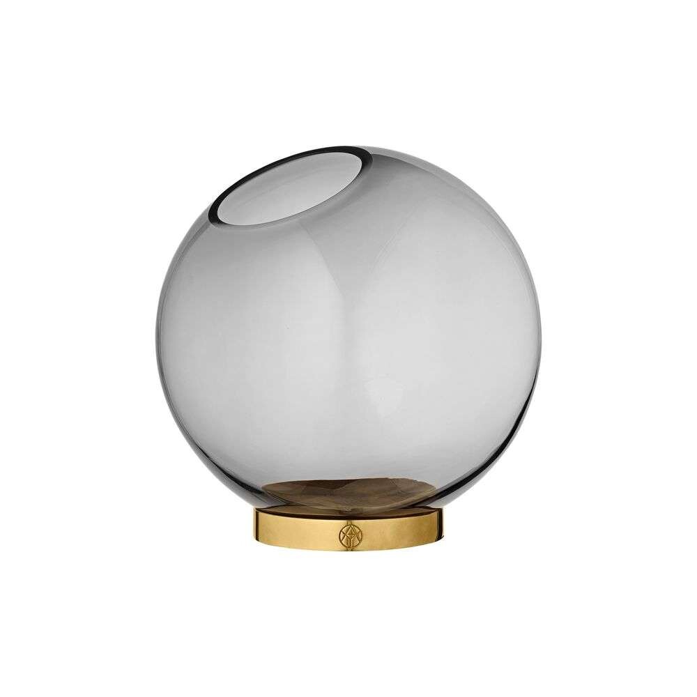 AYTM - Globe vase w. stand Ø17 Black/Gold AYTM von AYTM