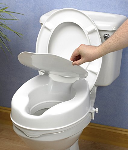 AYUDAS DINAMICAS Sitzerhöhung WC 15 cm mit Deckel - Aluminium von AYUDAS DINAMICAS