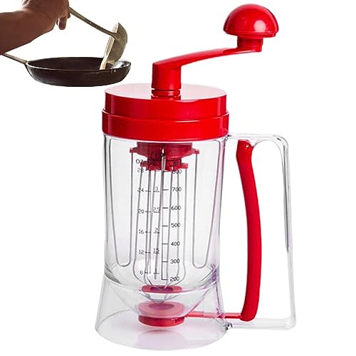 Pfannkuchenteigspender, 900 ml Pfannkuchenteigmixer mit Rührfunktion, Hand-Muffin & Waffel-Backwerkzeug für Pfannkuchen, Waffeln, Kuchen Pfannkuchenteigspender, 900 ml Pfannkuchenteigmixer mit Rührfunktion, Hand-Muffin & Waffel-Backwerkzeug für Pfannkuchen, Waffeln, Kuchen von AYUMN