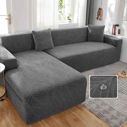 2024 Neue Sofabezug 3 2 1 4 Sitzer Sofaüberwurf Rutschfest Sofaschoner L Form Sofa Überzug Ecksofa U Form,Wasserdicht Universal Couchbezug Pets Dog Sofaschutz Sitzbezug ( Color : Dark Grey , Size : 4 von AYUOEODM