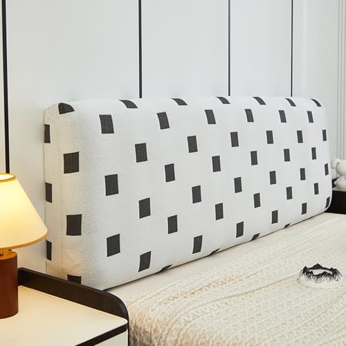 AYUOEODM Bett Kopfteil Hussen Bett Kopfteil Bezug/Überzug Dehnbare Kopfteilbezug Fancy Einfarbig Weicher Elastisch Schonbezug Protektor(B,190cm-210cm) von AYUOEODM