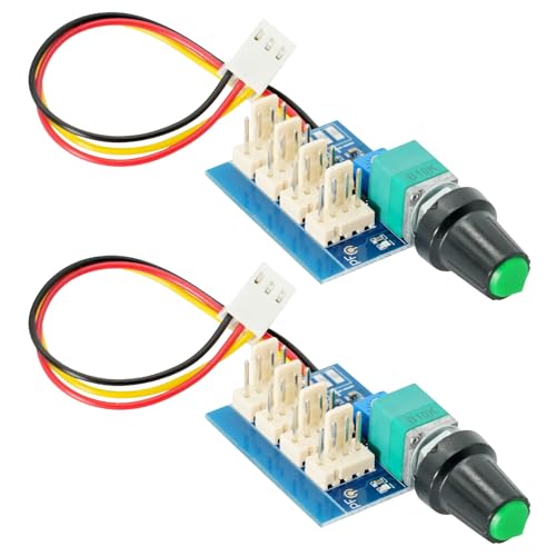 AYWHP 2 PCS PWM Fan Speed Controller,3 Pin Ports,DC 0-12V 4 Draht 4P PC CPU 4 Kanäle Lüfter Fan Speed Controller regler schalter PWM lüftersteuerung für PC Gehäuse von AYWHP
