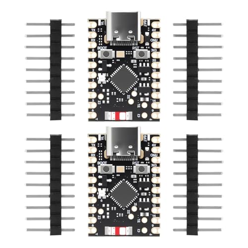 AYWHP ESP32-C6 Mini Development Board, ESP32 WiFi Bluetooth Board mit 32-bit Prozessor 160 MHz Running Frequency USB Type-C ESP32 Development Board, 2.4GHz kompatibel mit Arduino（2 Stück） von AYWHP