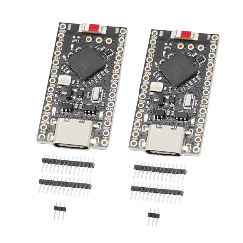 AYWHP Pro Micro NRF52840 Entwicklungsboard, Bluetooth 5.0 und USB C Board mit ARM Cortex-M4F (64 MHz), 1MB Flash & 256KB RAM, Pro Micro Entwicklungsboard Kompatibel mit Arduino（2 Stück） von AYWHP