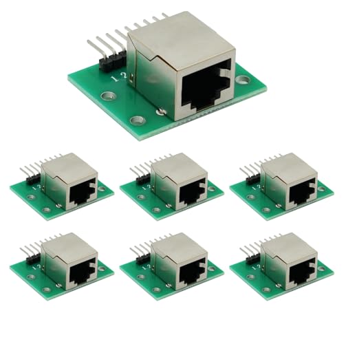 AYWHP 7 PCS RJ45 breakout board 8 pin intestazioni di rete adattatore orizzontale scheda di prova con scheda PCB (presa orizzontale) von AYWHP