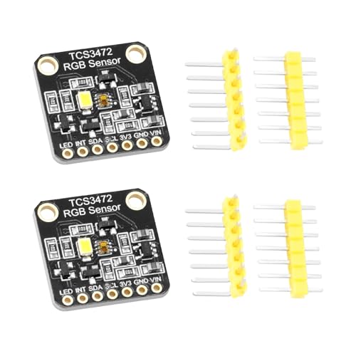 TCS-34725 RGB Lichtfarbmodul AYWHP 2 PCS RGB Licht Farbsensor Farberkennungssensor Farbmessgerät fotoelektrischer Sensor kompatibel mit Arduino TCS-34725 RGB Lichtfarbmodul AYWHP 2 PCS RGB Licht Farbsensor Farberkennungssensor Farbmessgerät fotoelektrischer Sensor kompatibel mit Arduino von AYWHP