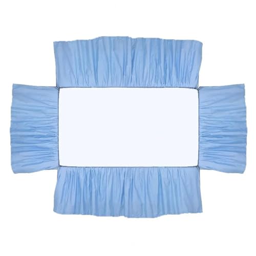AYWTIUN Bettrock für Babybett Einfach zu verwendender Kinderbettrock, Kinderbettbezug, weicher, elastischer for das Schlafzimmer, einfache Installation(Sky Blue) von AYWTIUN