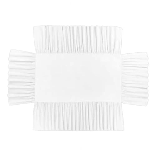 AYWTIUN Bettrock für Babybett Kinderzimmer-Dekorationszubehör, weicher, elastischer Kinderbettrock for Schlafzimmer, einfache Installation, plissierter Bezug for Kleinkinder(White) von AYWTIUN